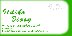 ildiko diosy business card