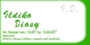 ildiko diosy business card